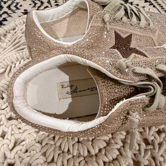 Vintage Havana Women's Splash Gold Sneaker Shoes Sz 7.5 - Picture 9 of 10